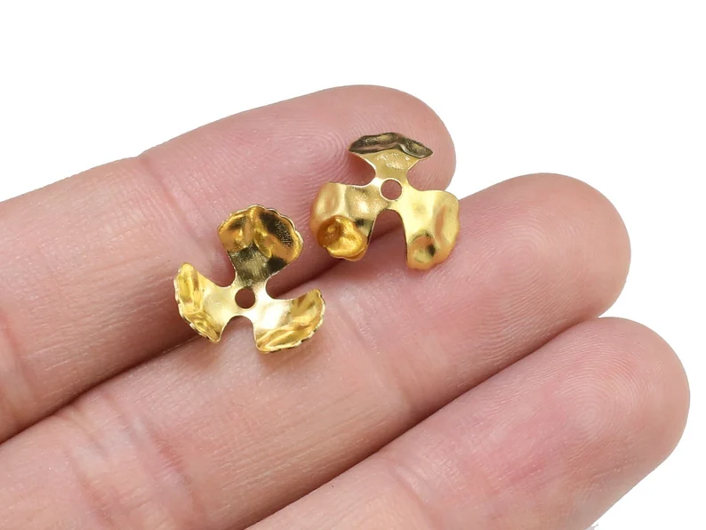 Jewelry Making Gemstones - 100 tapones de latón para cuentas,