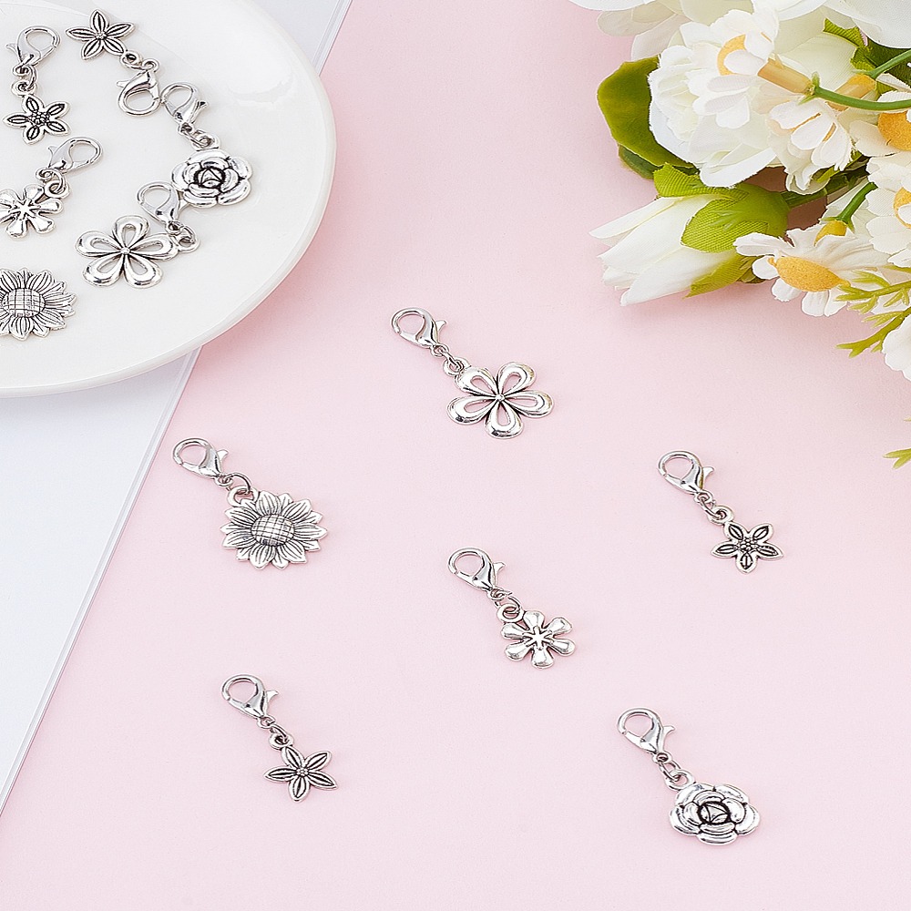 12 piezas de decoraciones colg - Lobster Clasp Silver reseña y precio